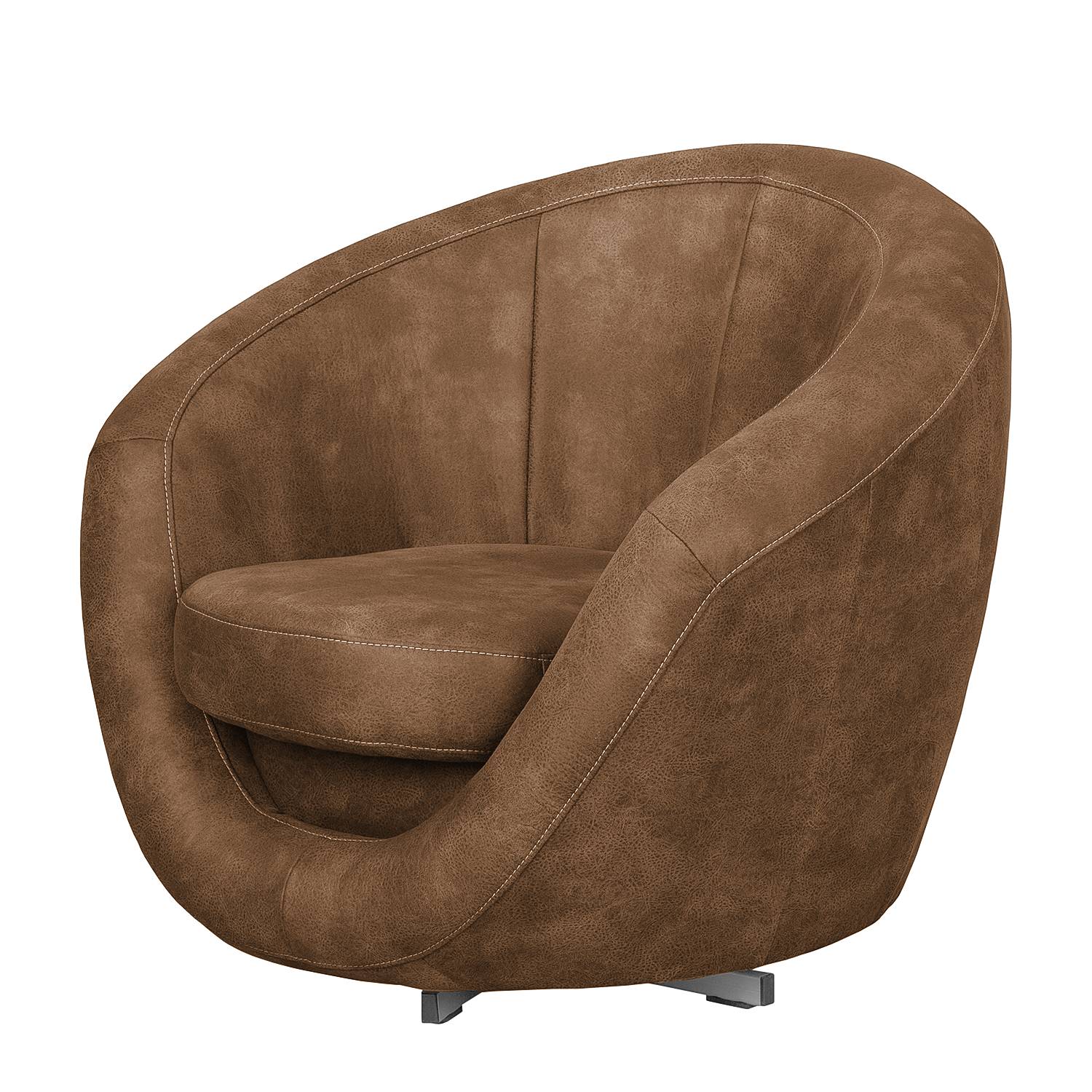 goedkoop Fauteuil Marvin antieke leerlook Nougatkleurig Fredriks