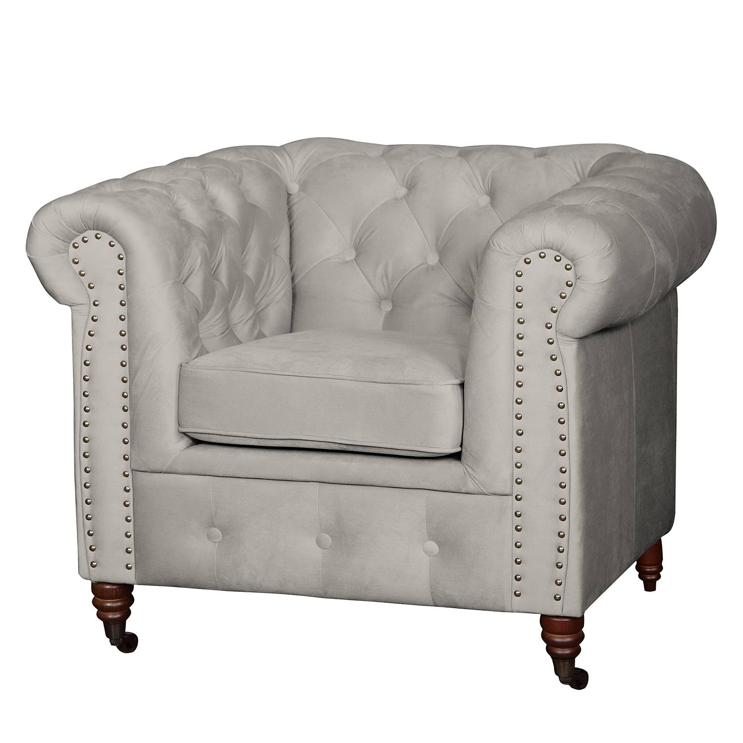 goedkoop Fauteuil Esplanada fluweel Granietkleurig Jack and Alice
