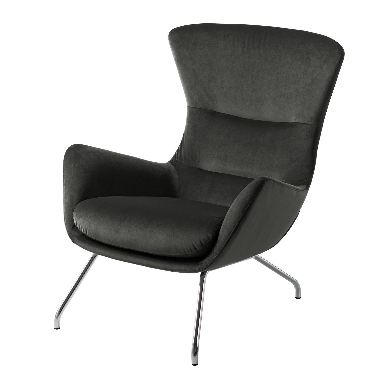 goedkoop Fauteuil Hepburn II fluweel Chroom Stof Shyla Rookgroen Studio Copenhagen