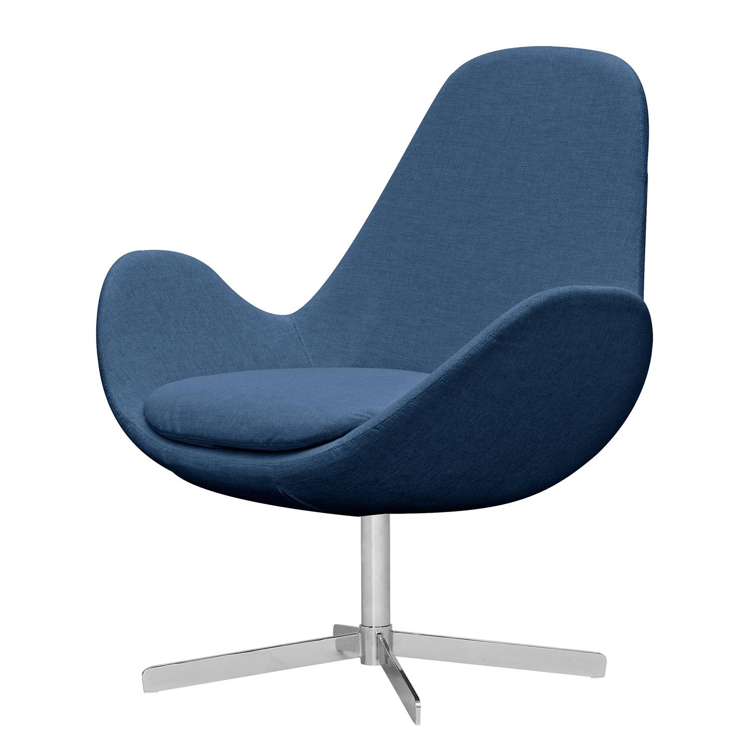 goedkoop Fauteuil Houston II geweven stof Chroom Stof Anda II Blauw Studio Copenhagen