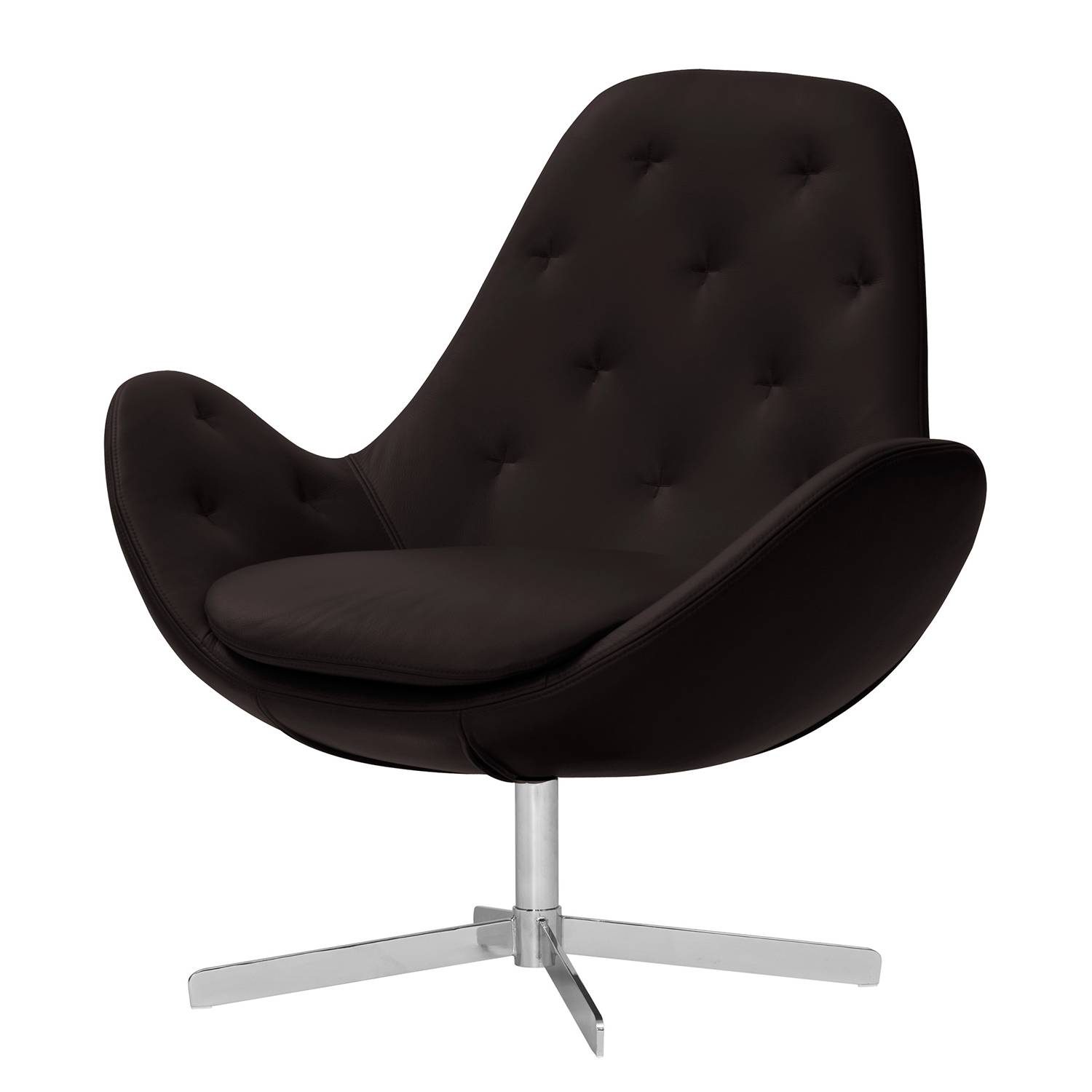 goedkoop Fauteuil Houston IV echt leer Chroom Echt leer Neka Donkerbruin Studio Copenhagen