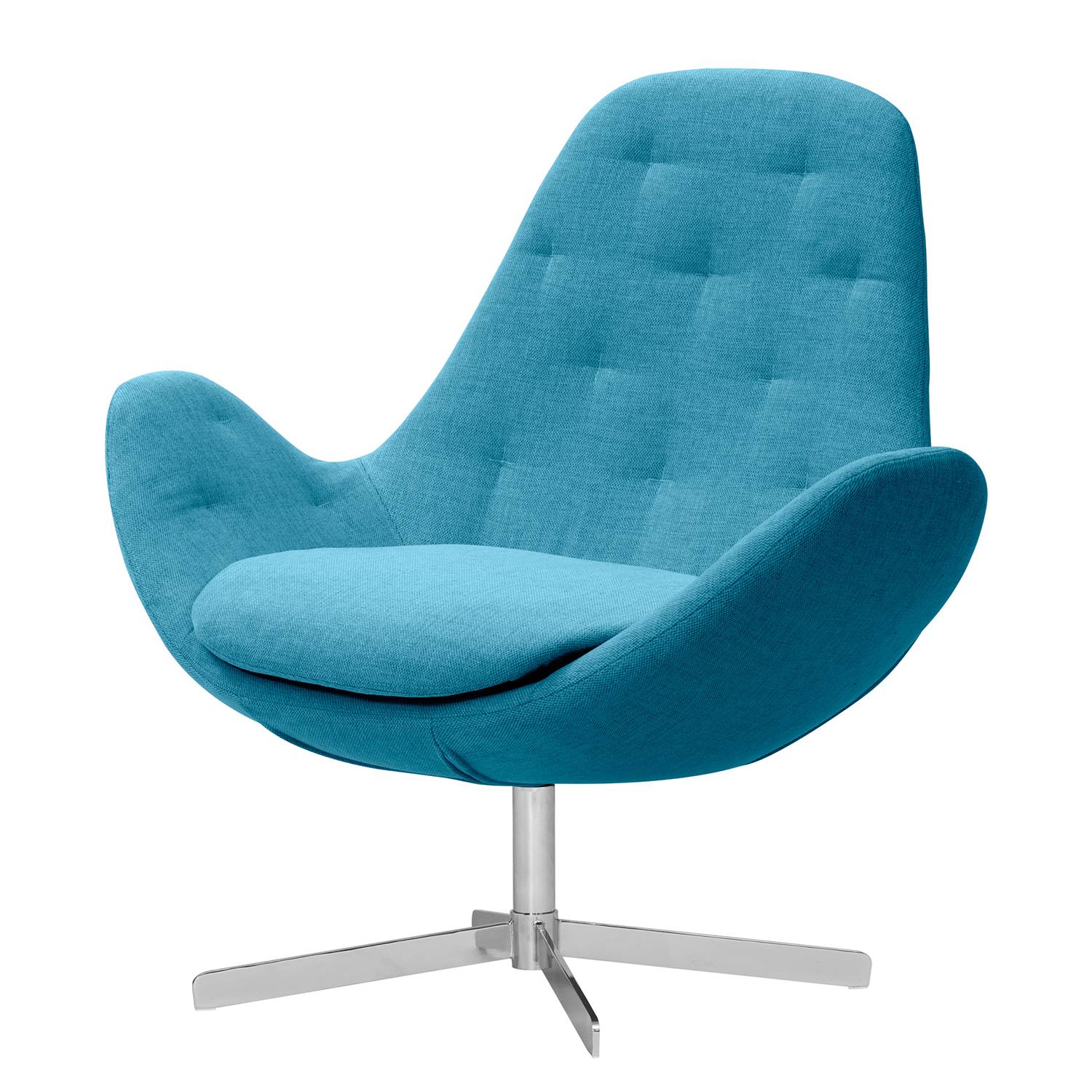 goedkoop Fauteuil Houston IV geweven stof Chroom Stof Anda II Turquoise Studio Copenhagen