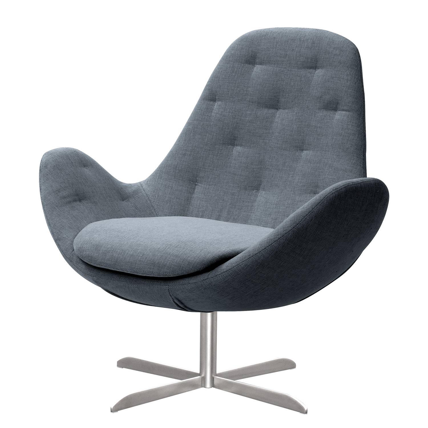 goedkoop Fauteuil Houston IV geweven stof Roestvrij staal Stof Anda II Grijs Studio Copenhagen