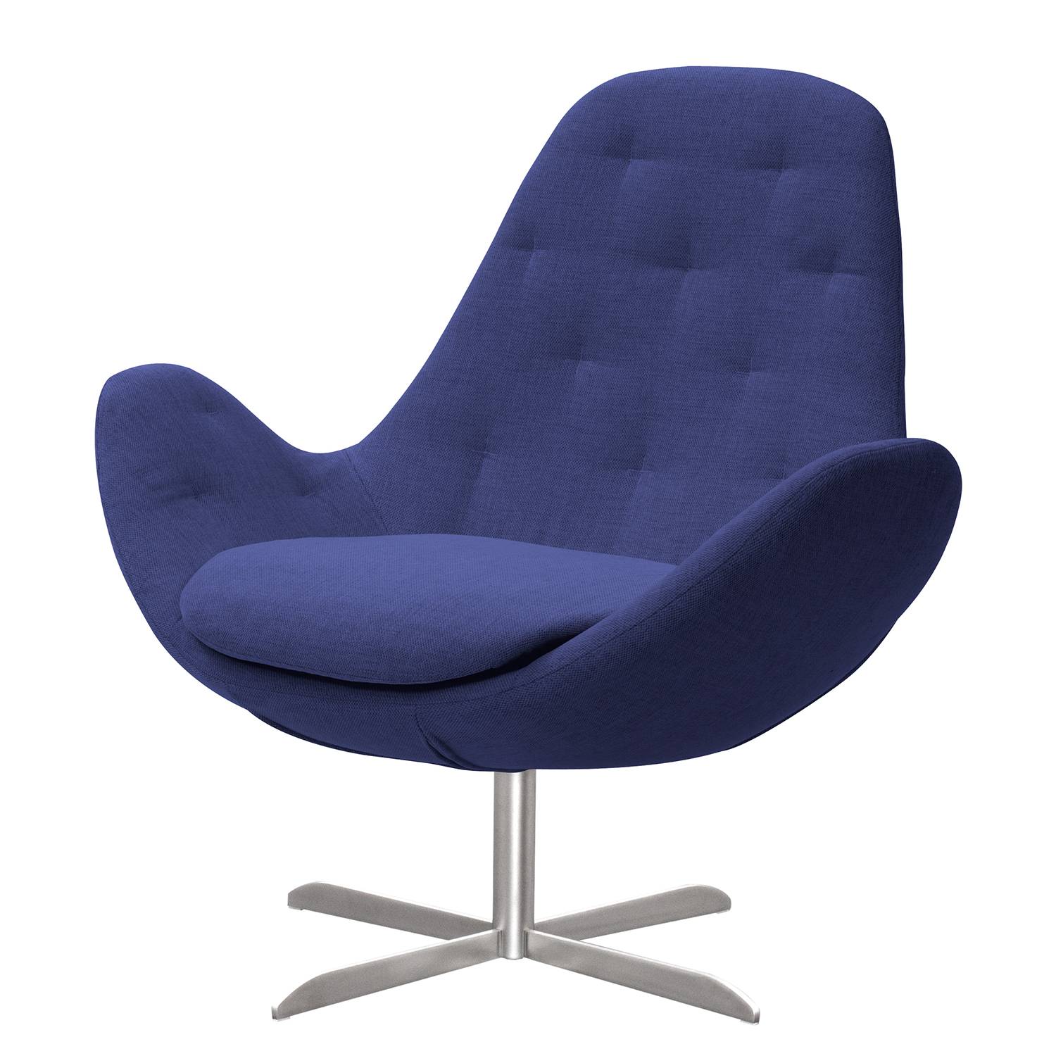 goedkoop Fauteuil Houston IV geweven stof Roestvrij staal Stof Milan Donkerblauw Studio Copenhagen