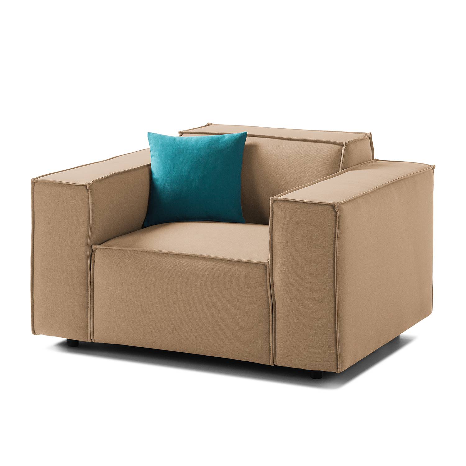 goedkoop Fauteuil Kinx geweven stof Stof Osta Cappuccinokleurig Kinx