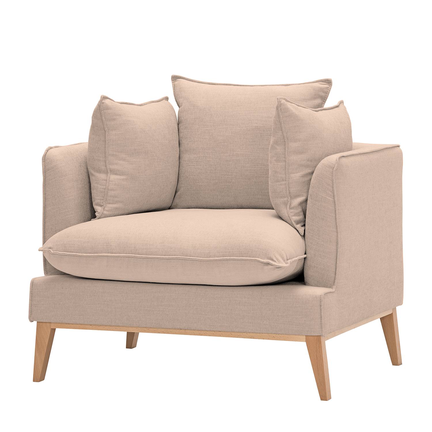 goedkoop Fauteuil Lavina geweven stof Stof Moretey Roze Eva Padberg Collection