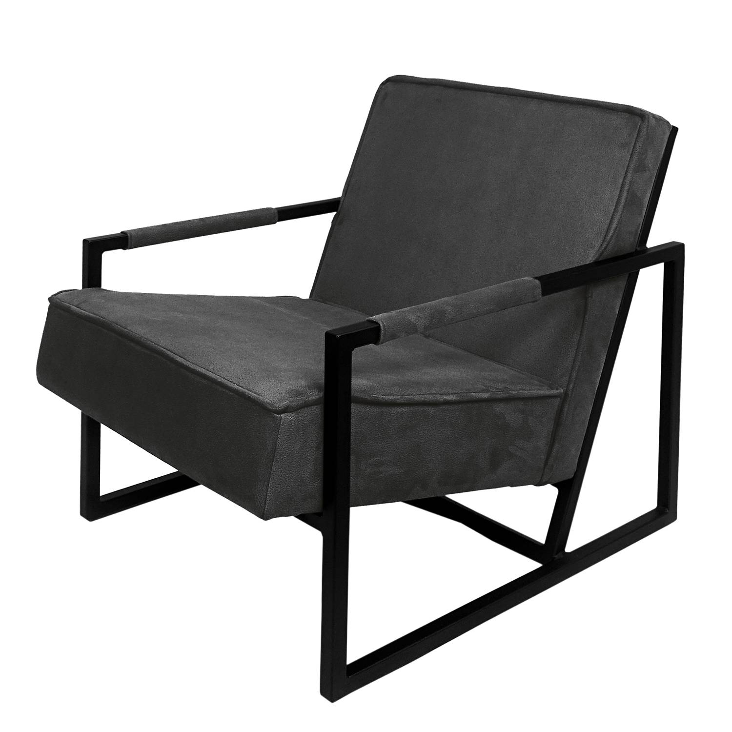 home24 ars manufacti Sessel Manchester IV Dunkelgrau Strukturstoff 66x74x82 cm (BxHxT)