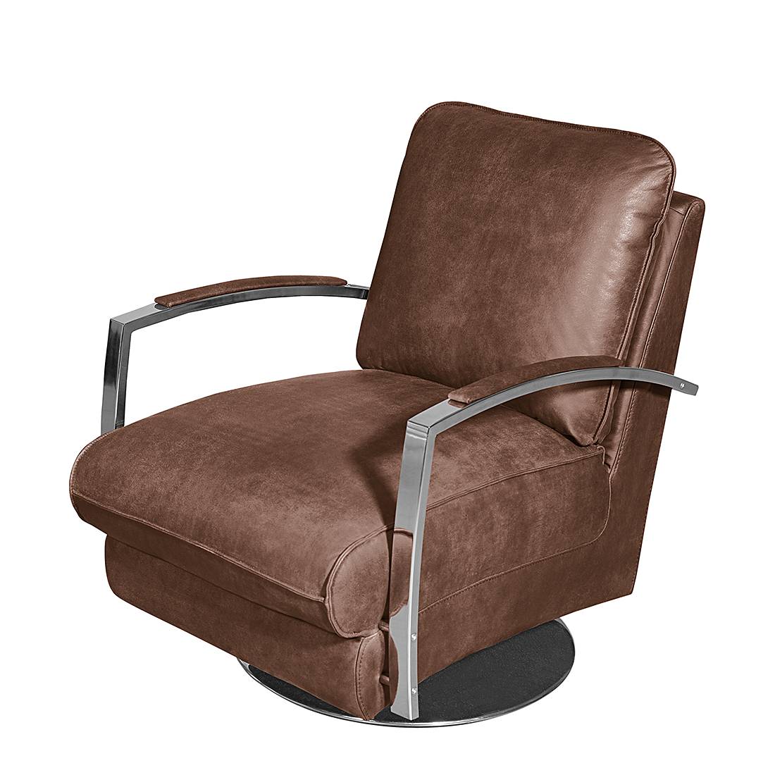 goedkoop Fauteuil Marques II echt leer Mokkakleurig loftscape
