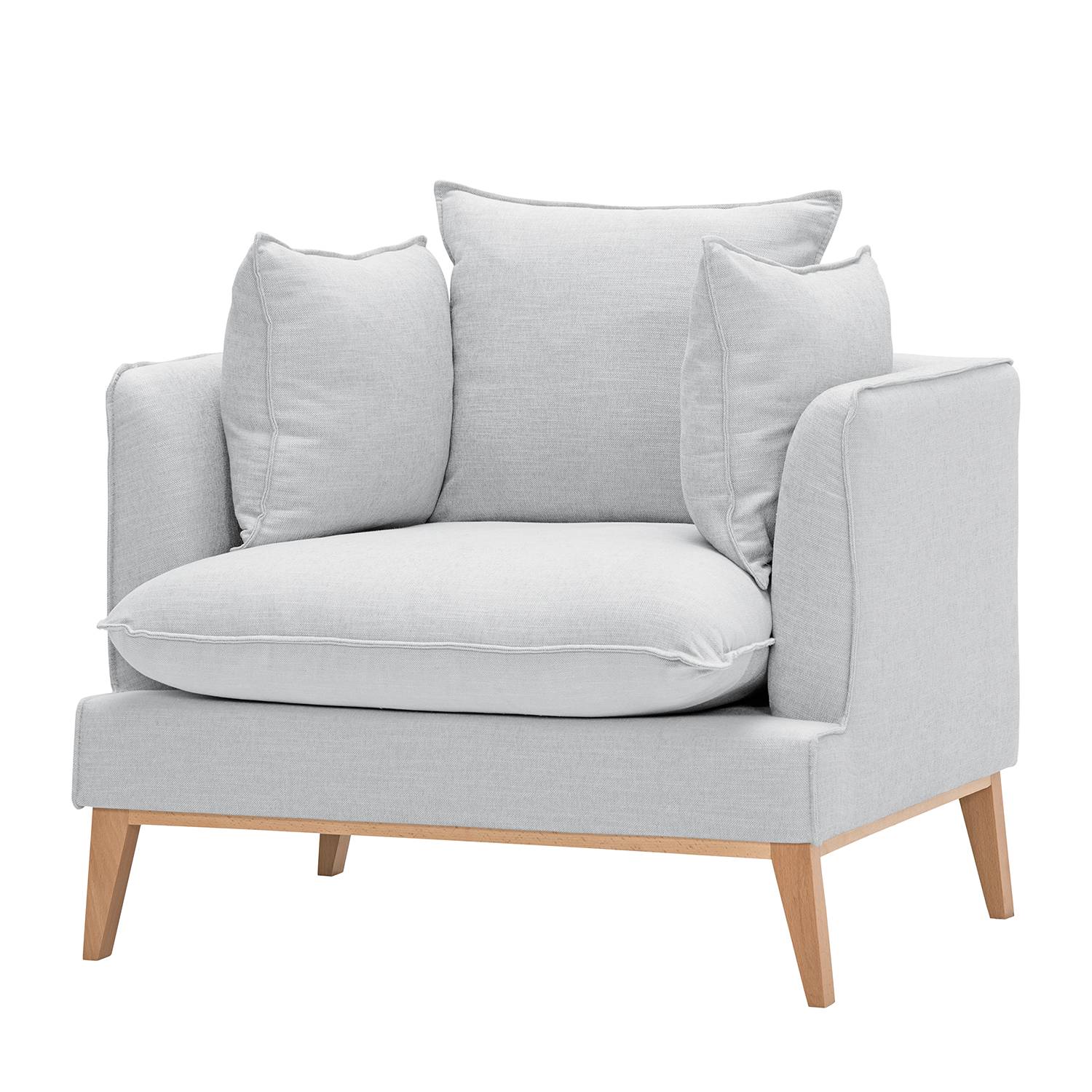 goedkoop Fauteuil Sulviken geweven stof Stof Dona Zilverkleurig Morteens