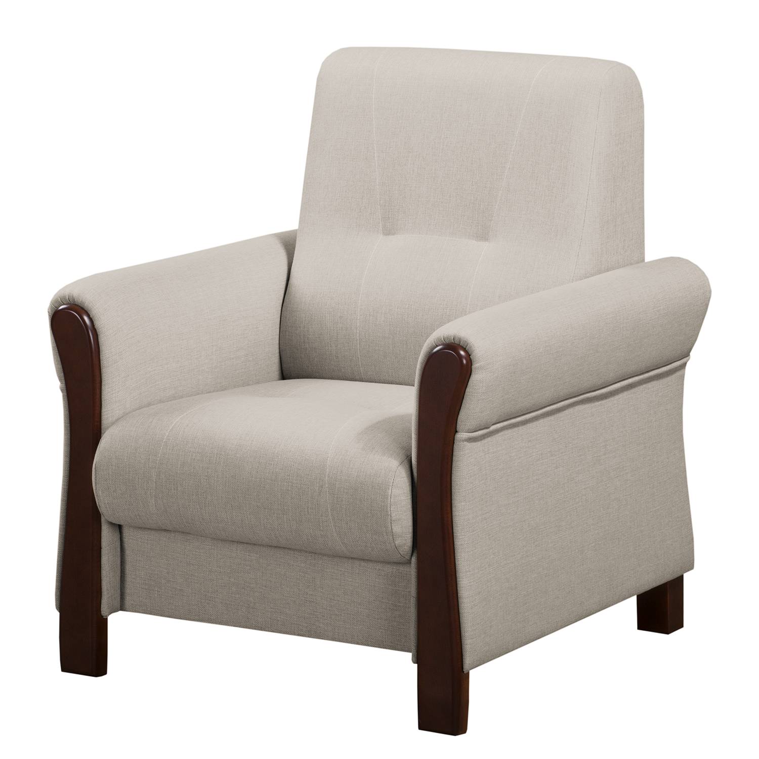 home24 Modoform Sessel Outwell Schwedisch Weiß Strukturstoff 80x100x85 cm (BxHxT)