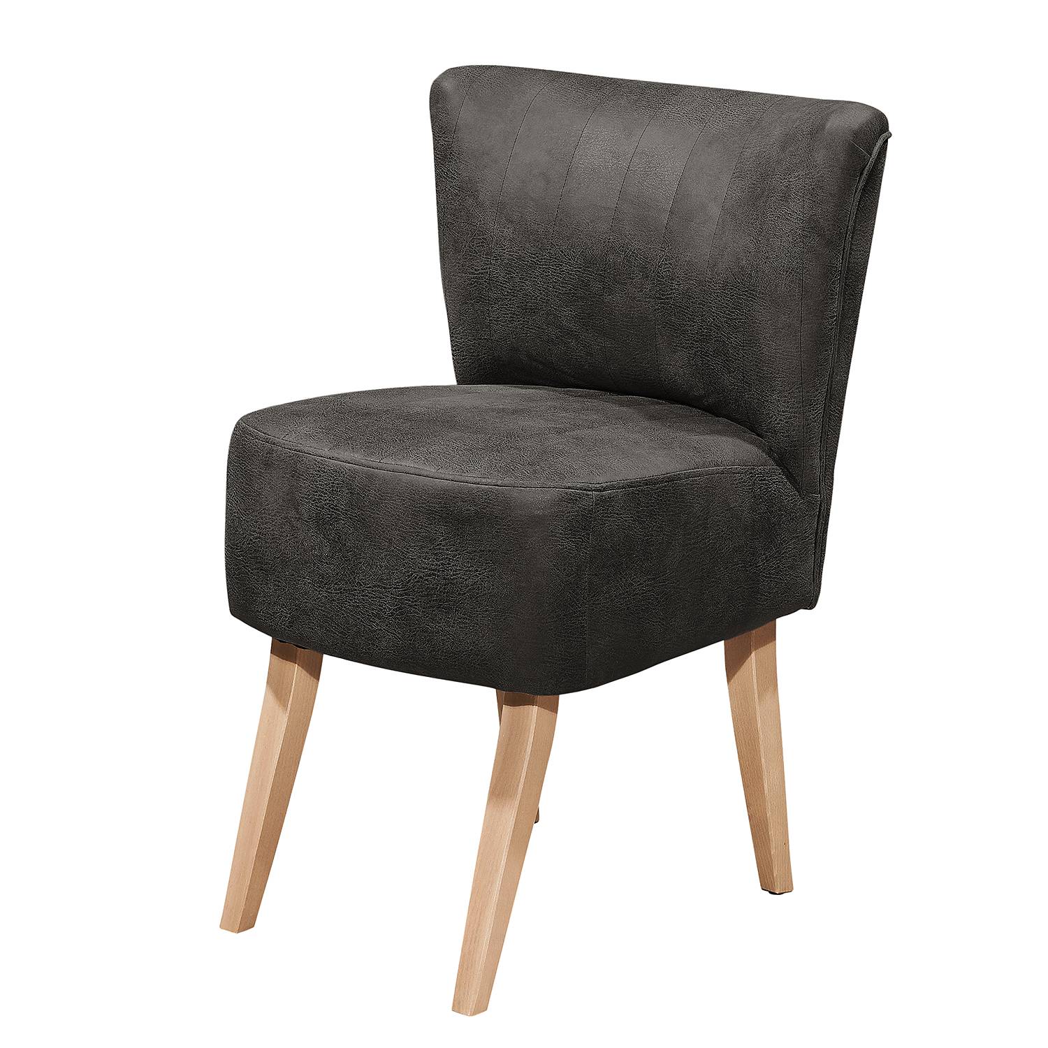home24 ars manufacti Sessel Rotnes Basalt Microfaser 66x87x69 cm (BxHxT)