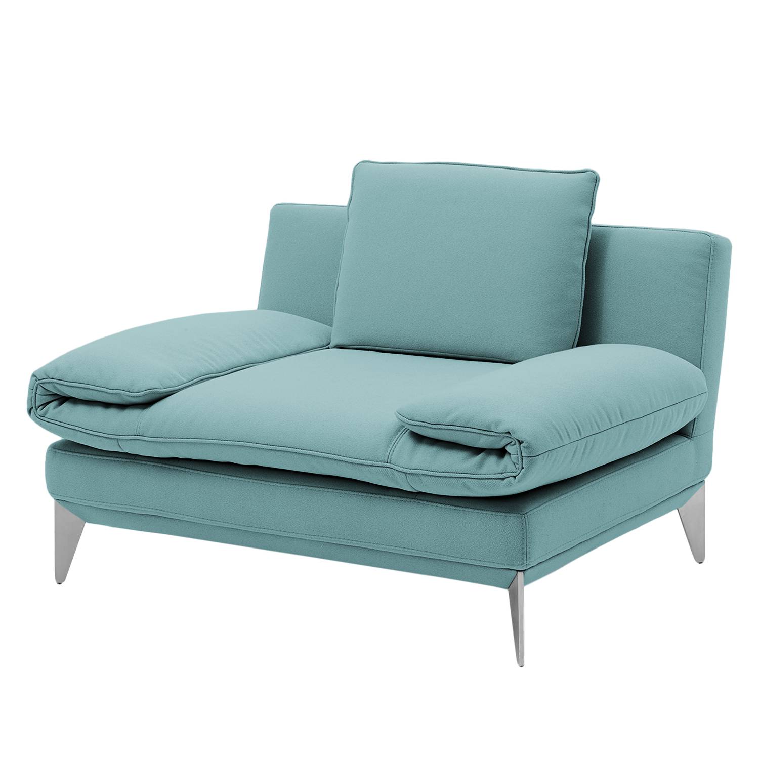 goedkoop Fauteuil Smoky Bay geweven stof Babyblauw Armleuningen zonder functie reconcept