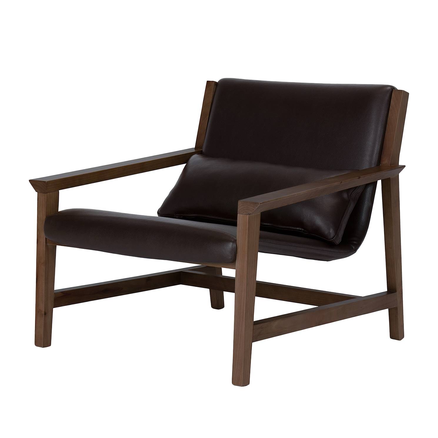 goedkoop Fauteuil Thames kunstleer Kunstleer Pero Bruin Studio Copenhagen