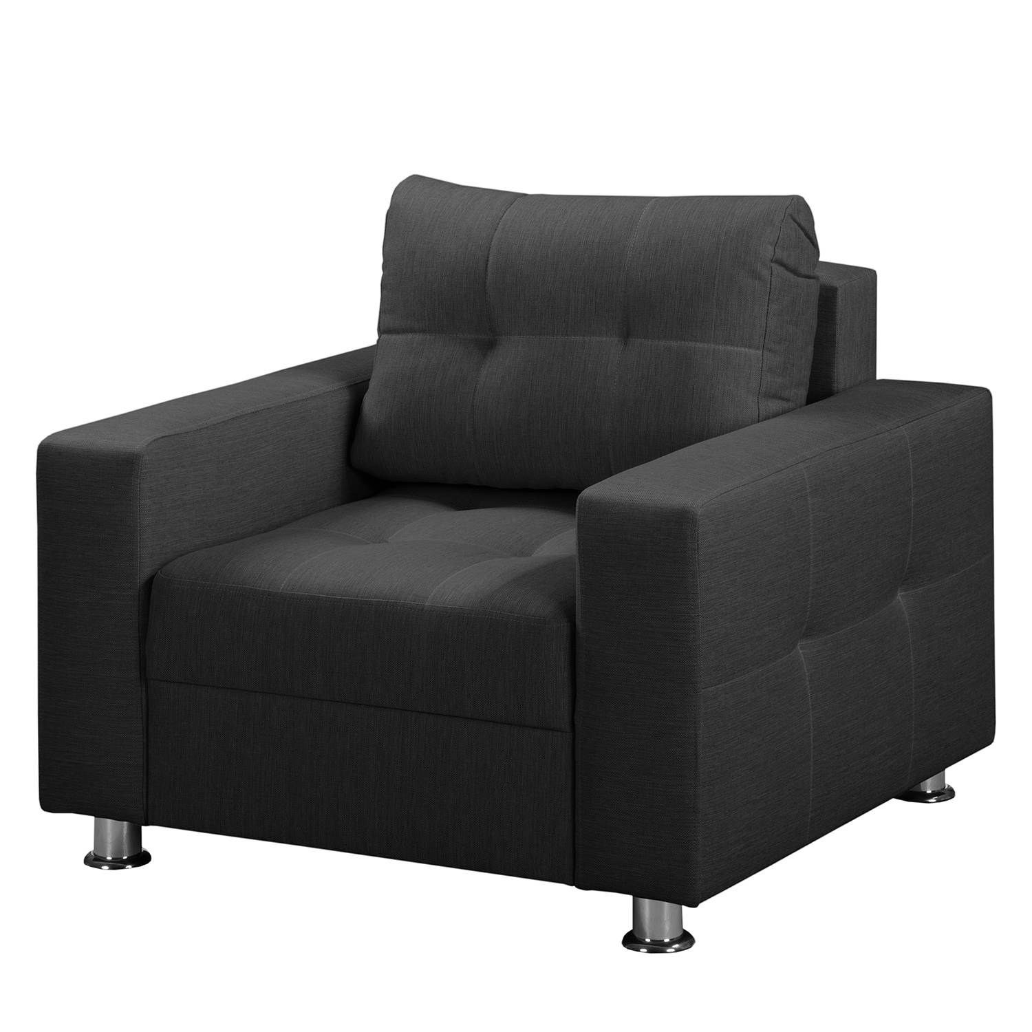 goedkoop Fauteuil Upwell structuurstof Zonder hocker Antraciet Fredriks