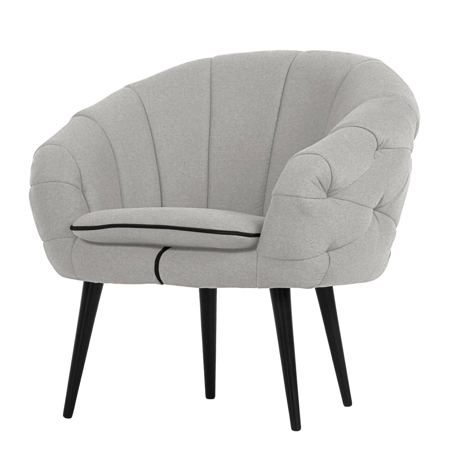 goedkoop Fauteuil Weilar geweven stof Granietkleurig loftscape