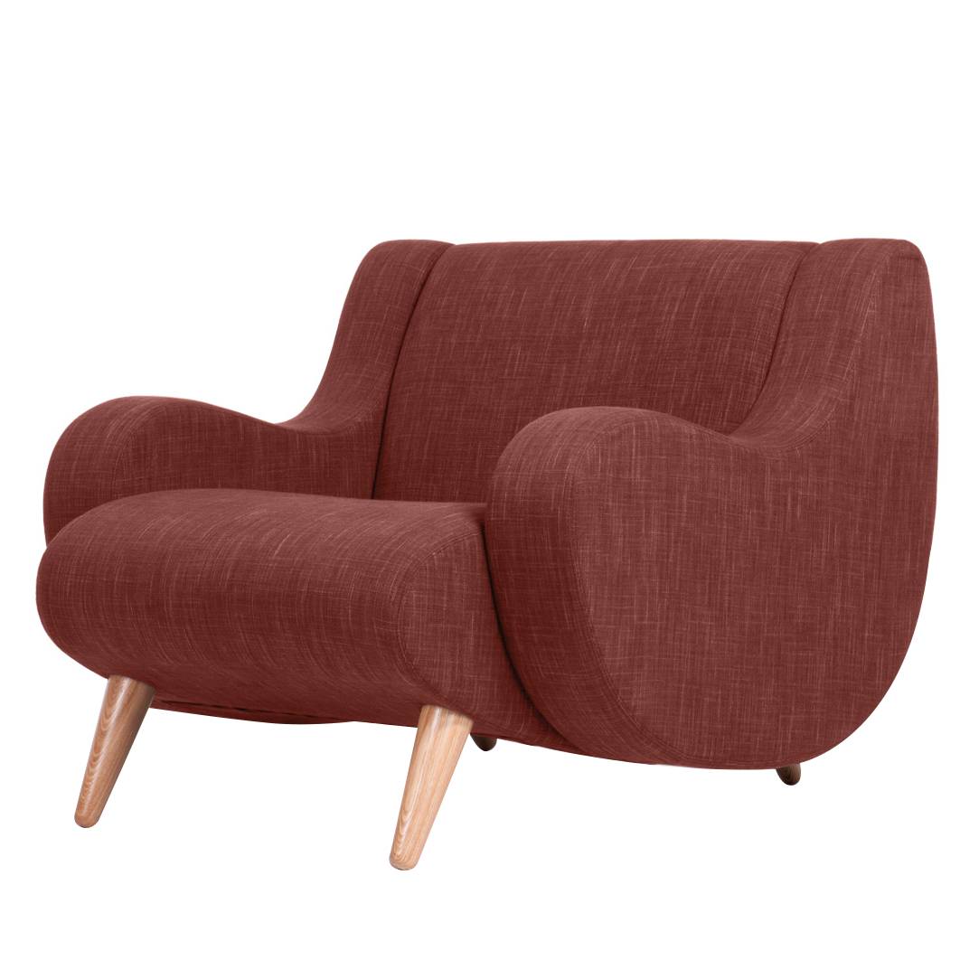 goedkoop Fauteuil Wimbledon geweven stof Stof Frea Rood Morteens