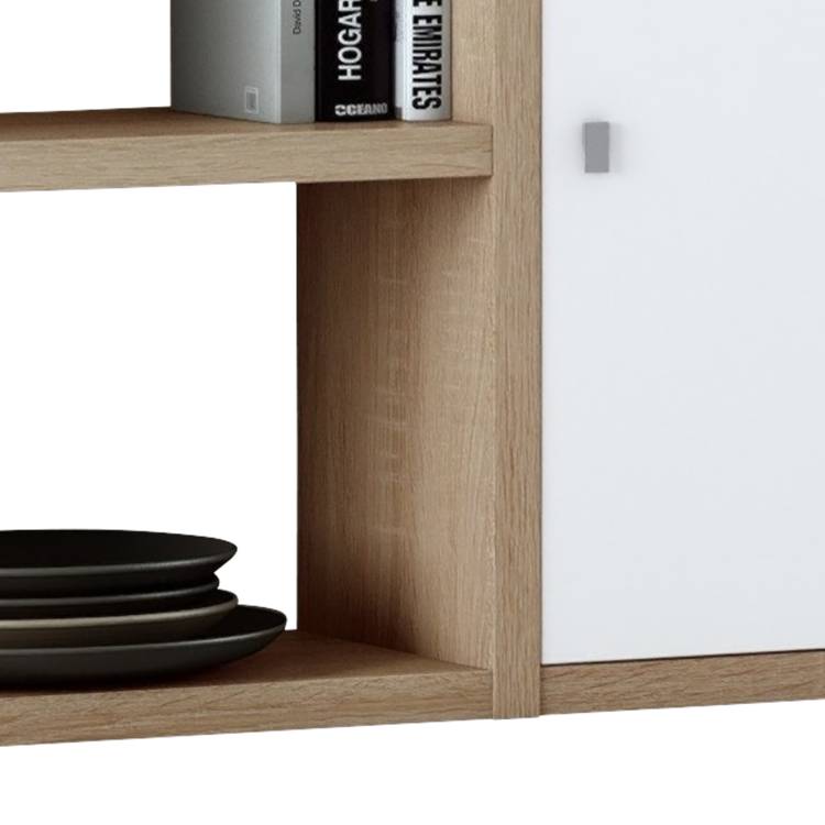 Sideboard EMPORIOR III.B - Weiß / Eiche Dekor