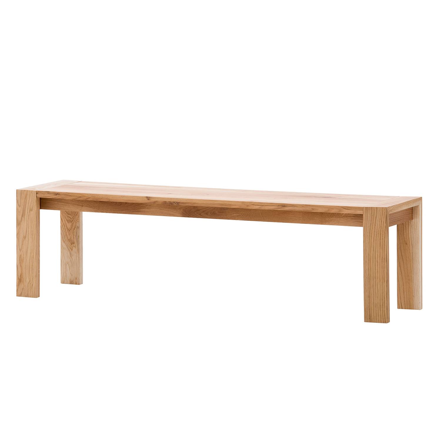 home24 Ars Natura Sitzbank Bruce Massivholz Eiche 145x45x39 cm (BxHxT)