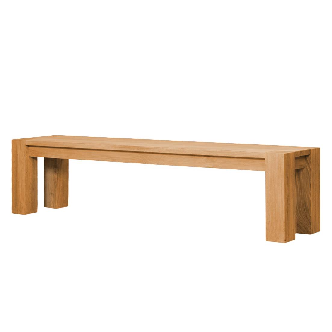home24 Ars Natura Sitzbank David Massivholz Eiche 225x45x39 cm (BxHxT)