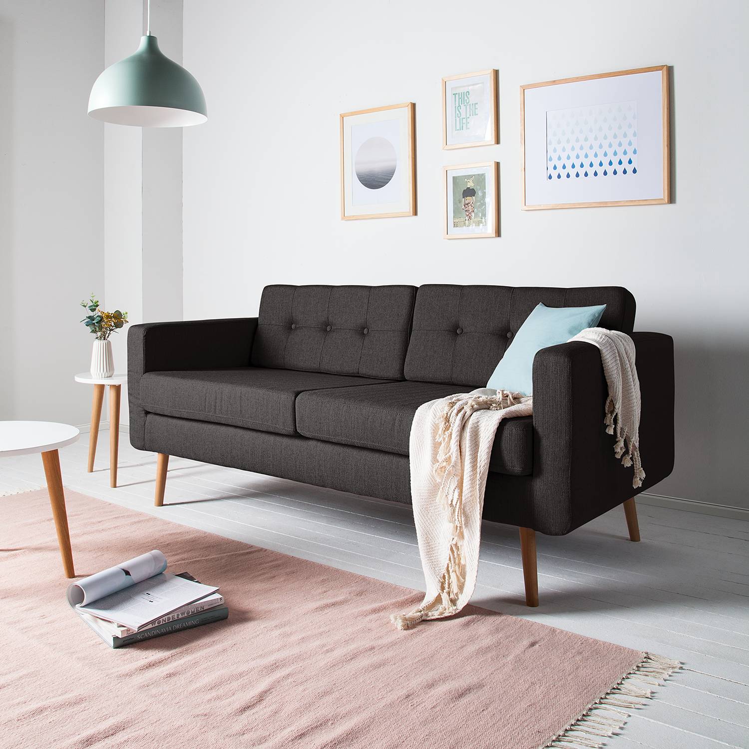 Sofa Croom I (3-Sitzer) Webstoff 