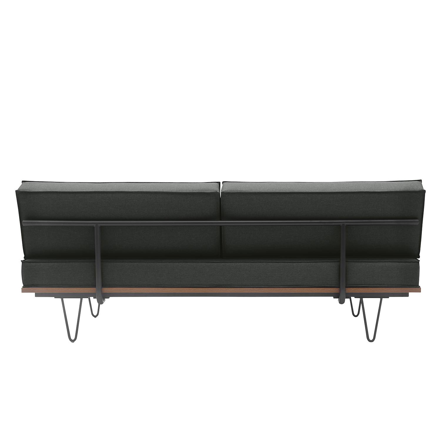 Sofa ELPHIN (2-Sitzer) Webstoff - Dunkelgrau