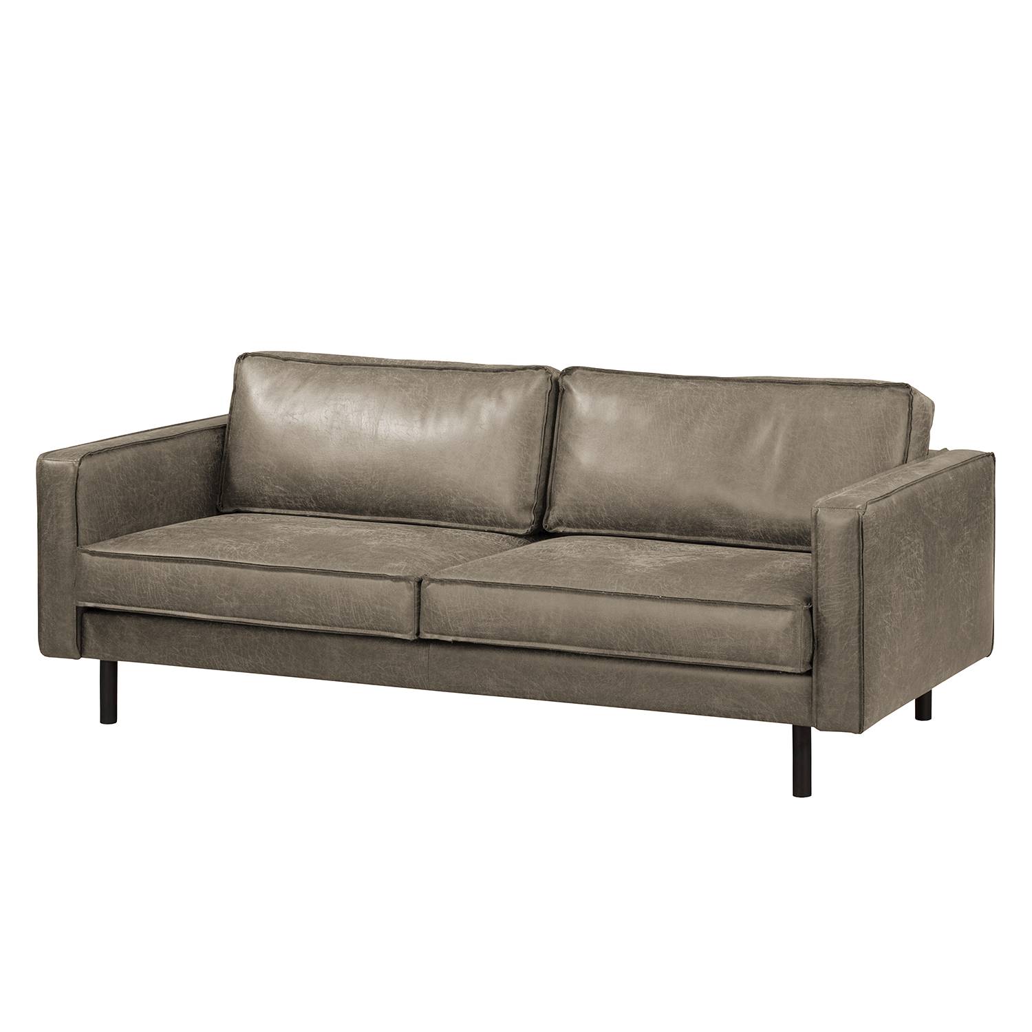 home24 ars manufacti Sofa Fort Dodge 3-Sitzer Muskat Kunstleder 207x81x96 cm