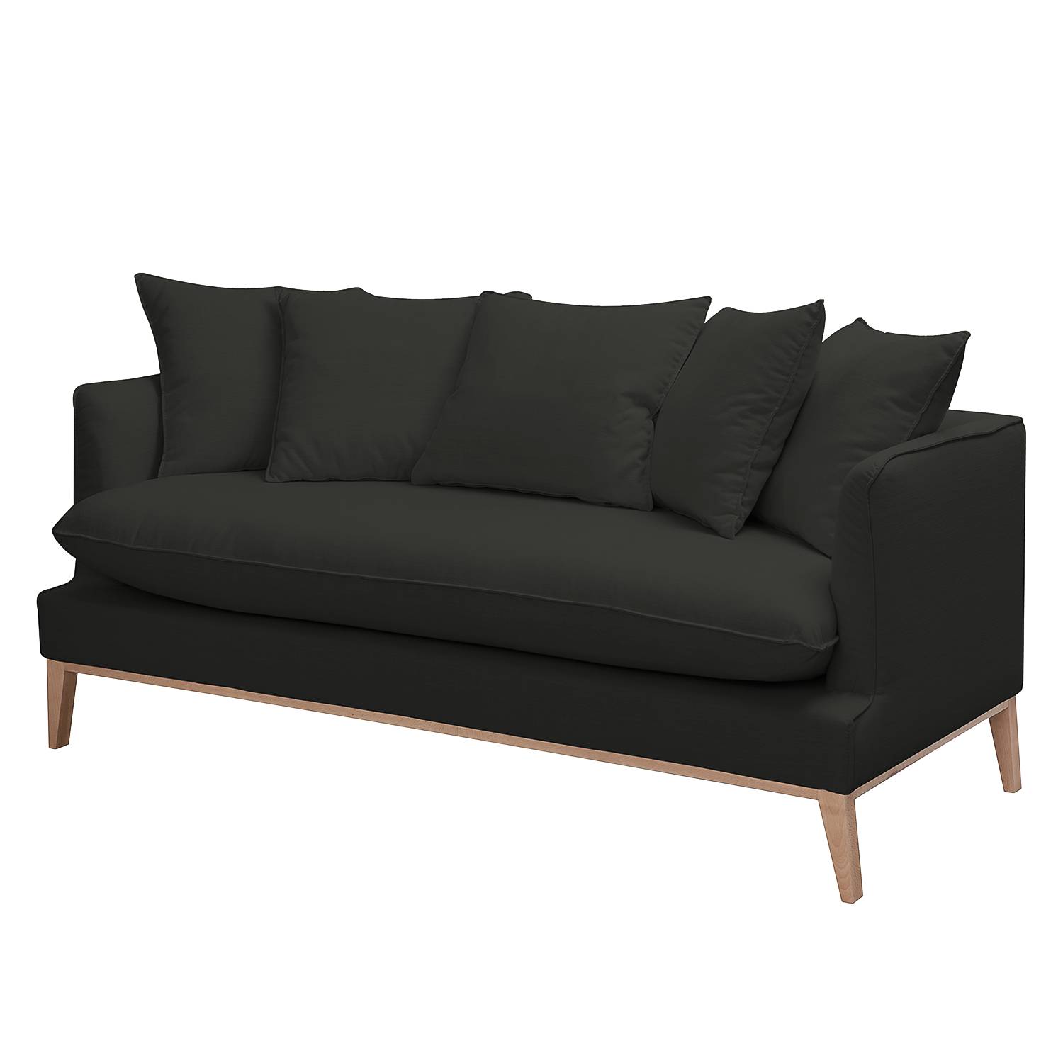 goedkoop Bank Lavina 3zitsbank geweven stof Stof Moretey Donkergrijs Eva Padberg Collection