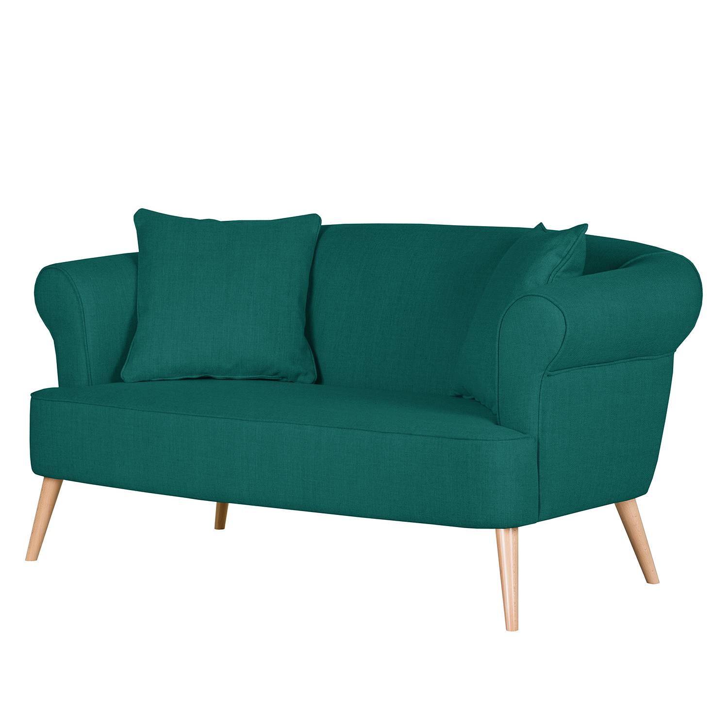 goedkoop Bank Lilou 2zitsbank geweven stof Turquoise Green Morteens