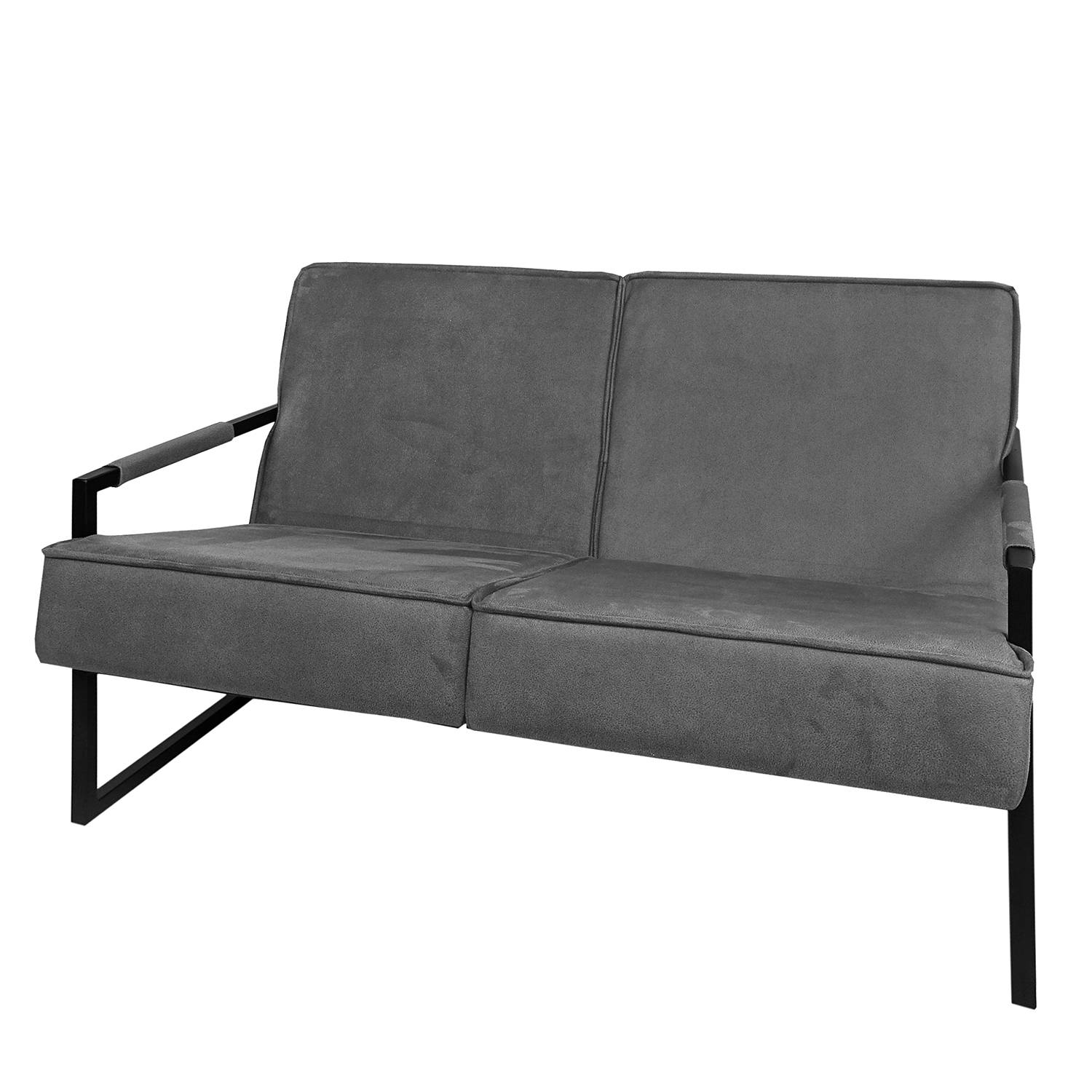 home24 ars manufacti Sofa Manchester IV 2-Sitzer Grau Strukturstoff 125x74x82 cm