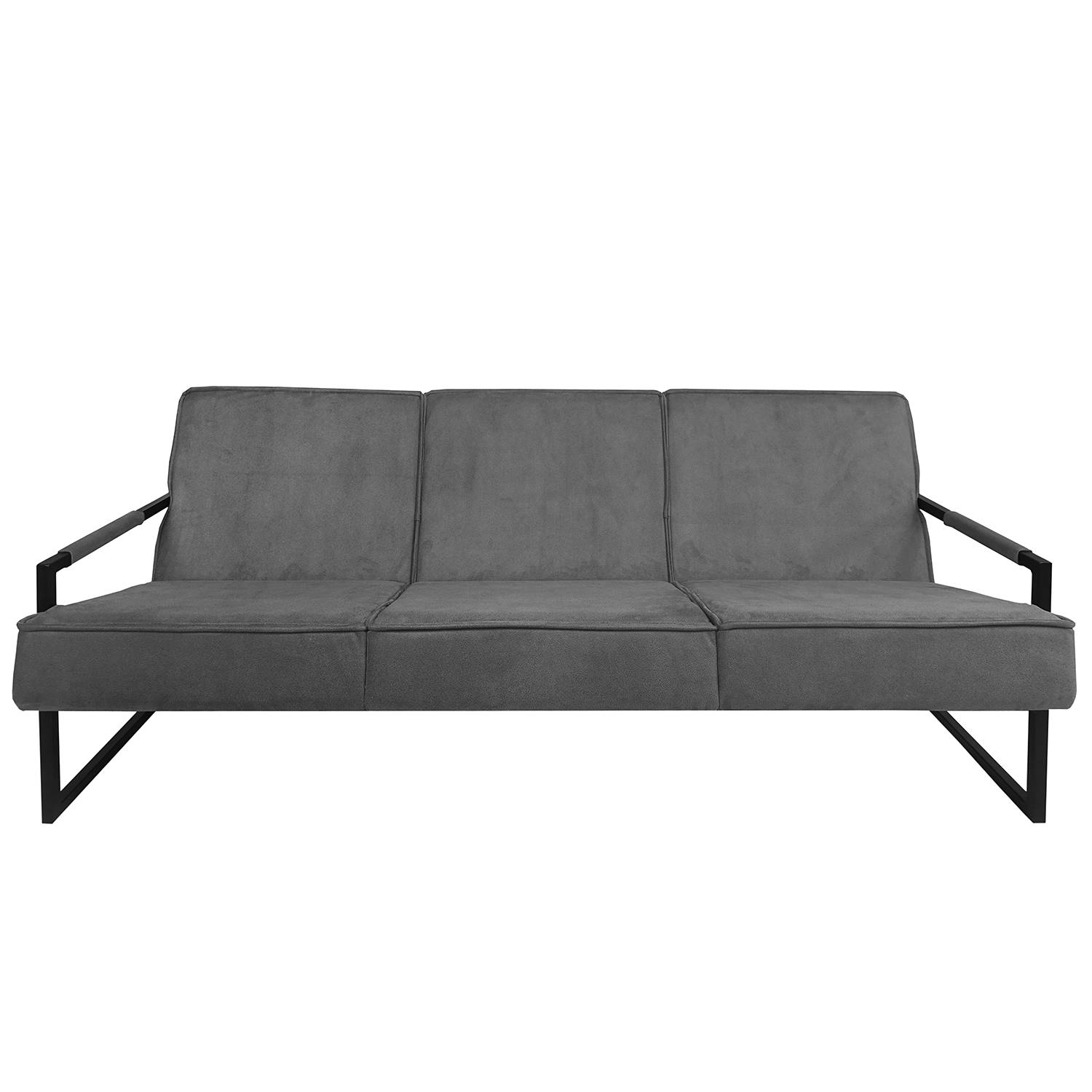 home24 ars manufacti Sofa Manchester IV 3-Sitzer Grau Strukturstoff 185x74x82 cm