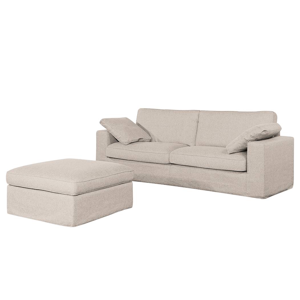 goedkoop Bank Moore 3zitsbank geweven stof Stof Valura Beige loftscape
