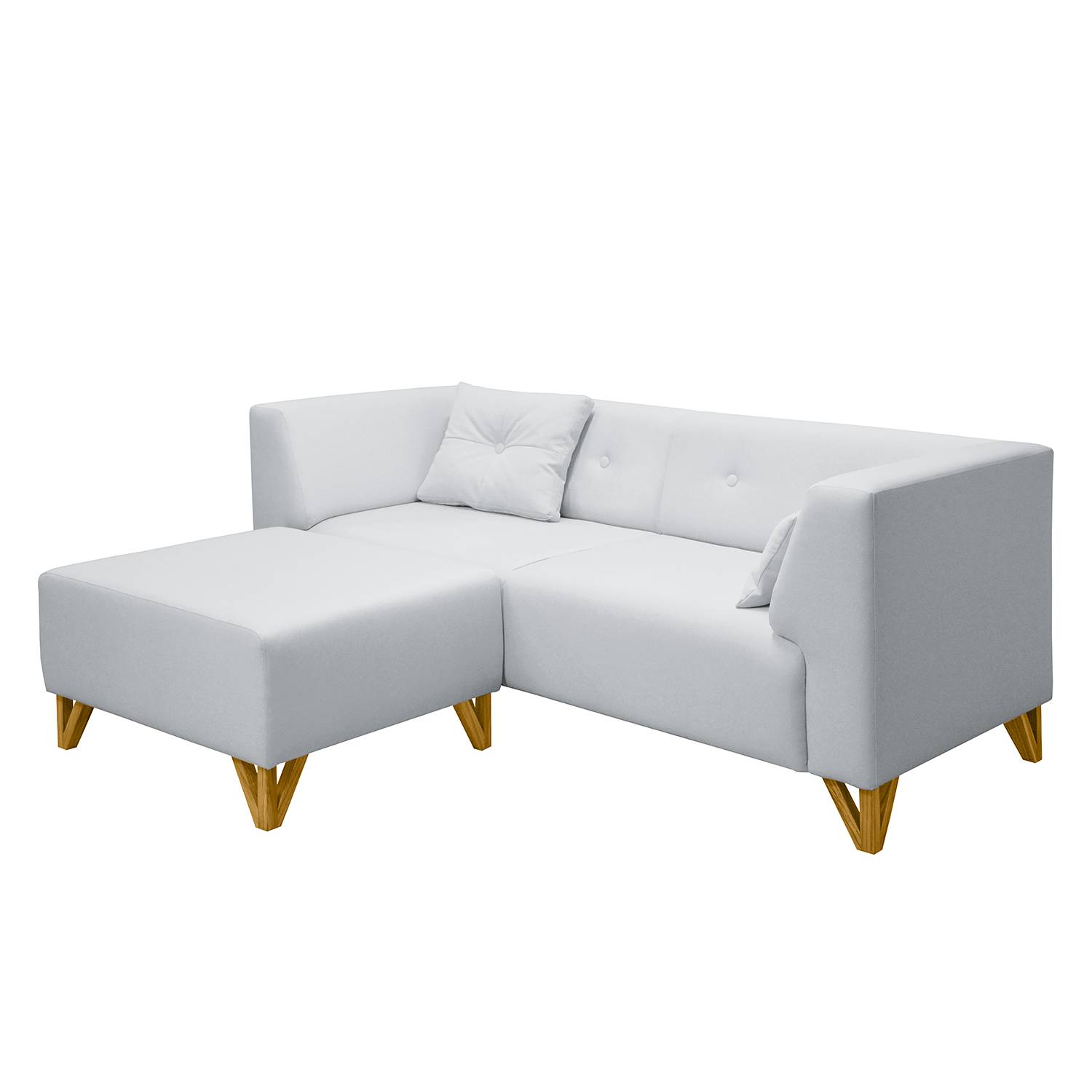 home24 Mørteens Sofa Ongar II 2-Sitzer Kies Webstoff 203x78x86 cm