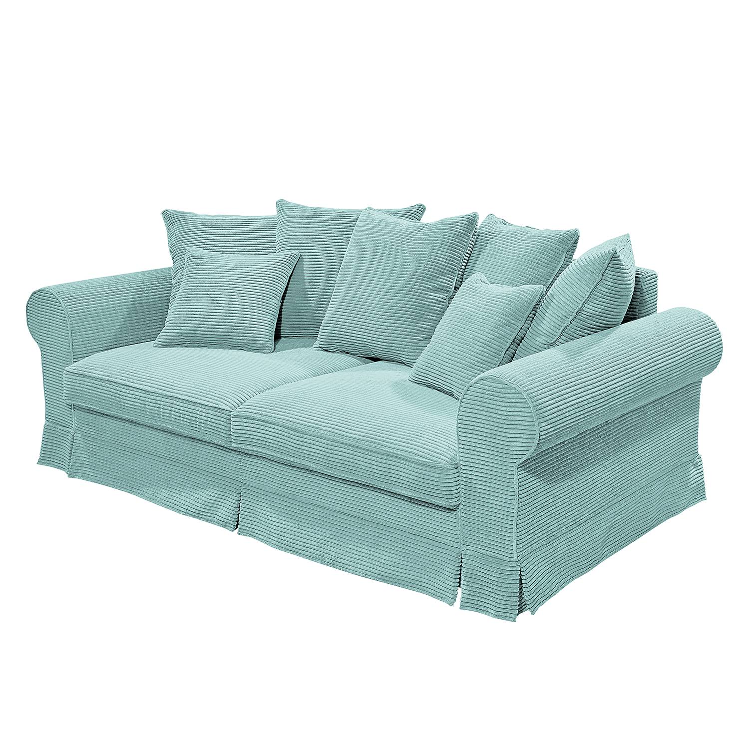 goedkoop Bank Portol 25zitsbank ribfluweel Babyblauw Maison Belfort