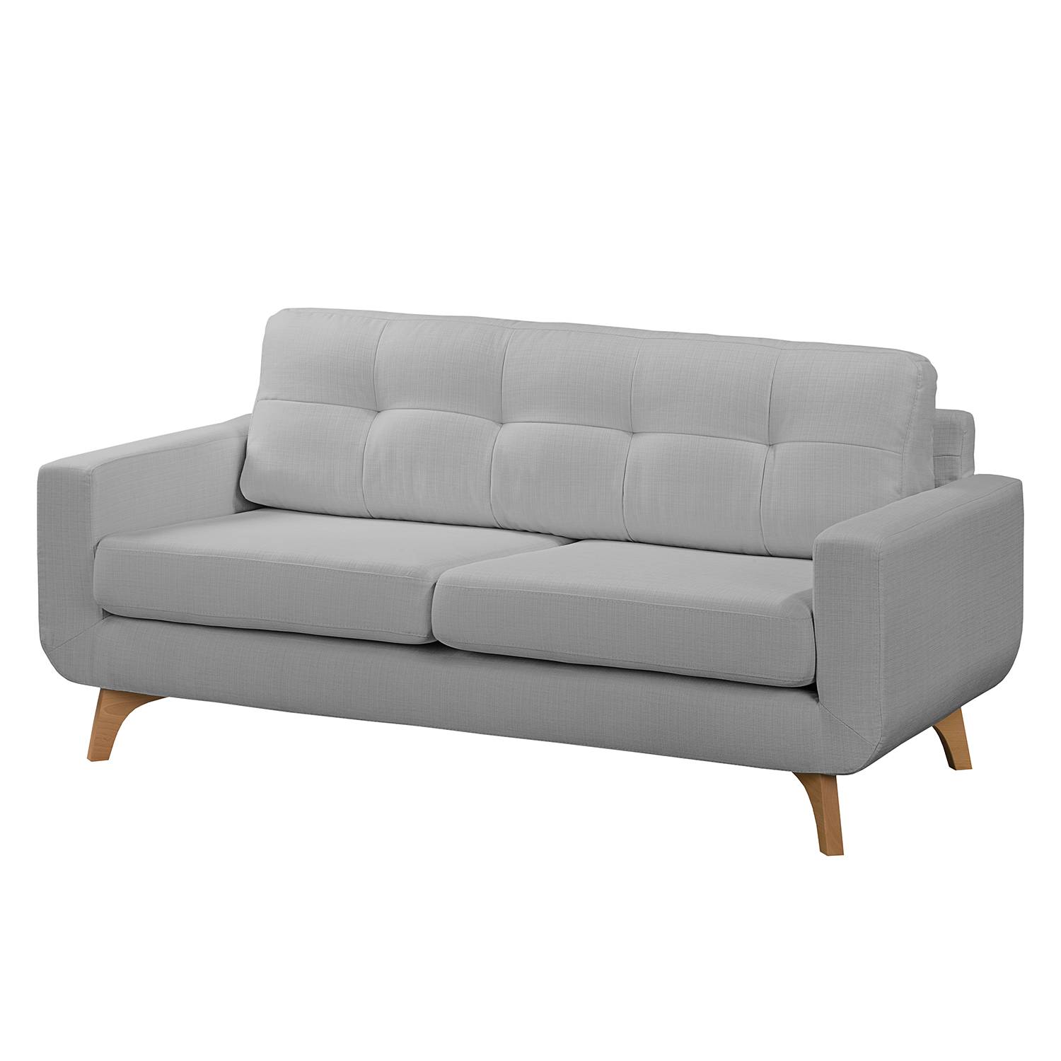 home24 Mørteens Sofa Postville 2-Sitzer Granit Strukturstoff 178x88x90 cm