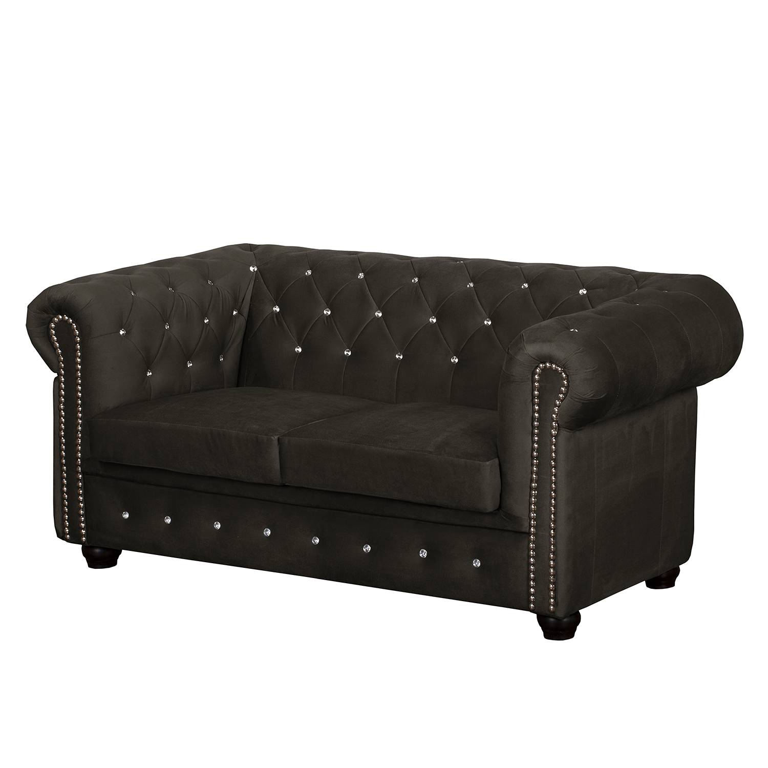 home24 Jack & Alice Sofa Torquay I 2-Sitzer Kokosnuss Braun Microfaser 157x72x88 cm