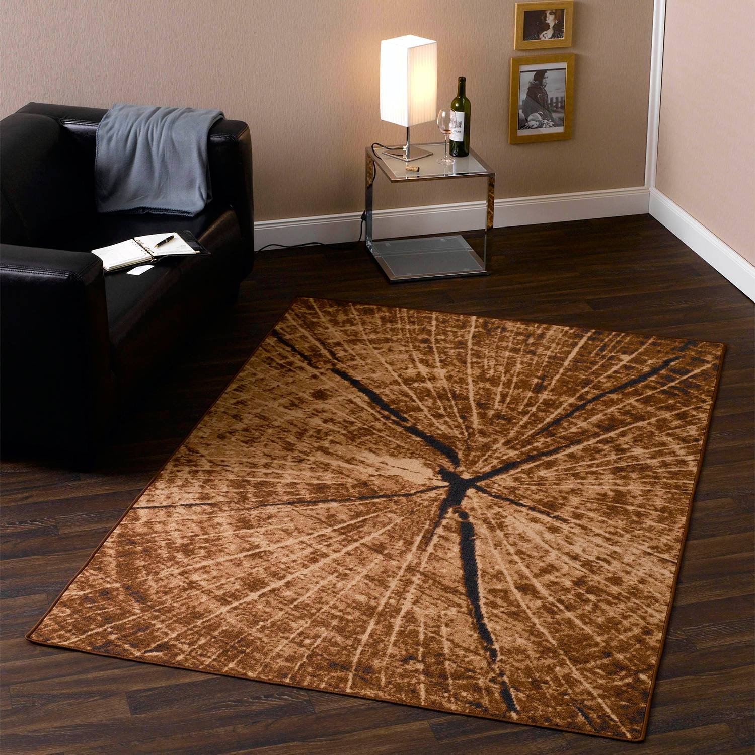home24 Hanse Home Teppich Baumstamm Braun Rechteckig 200x29 cm (BxT) Kunstfaser
