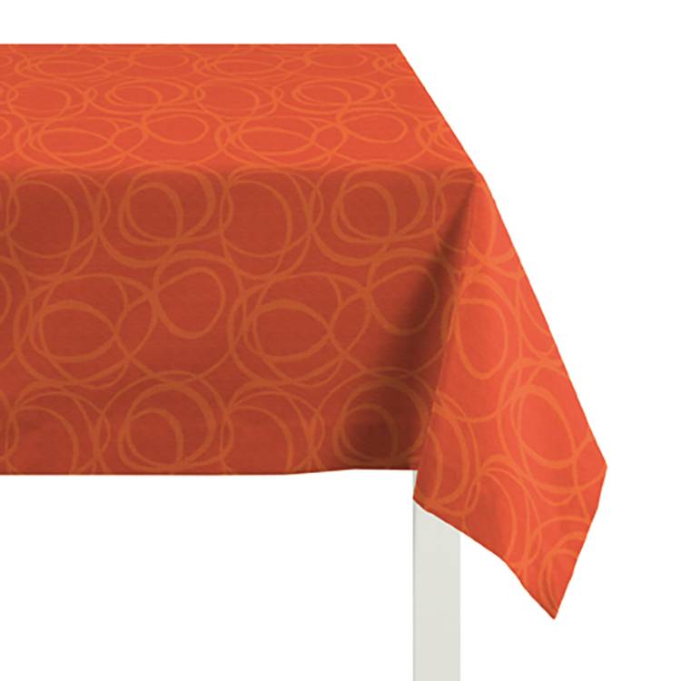home24 Apelt Tischdecke Alabama Rot /Orange Kunstfaser Modern 85x85 cm (BxT)