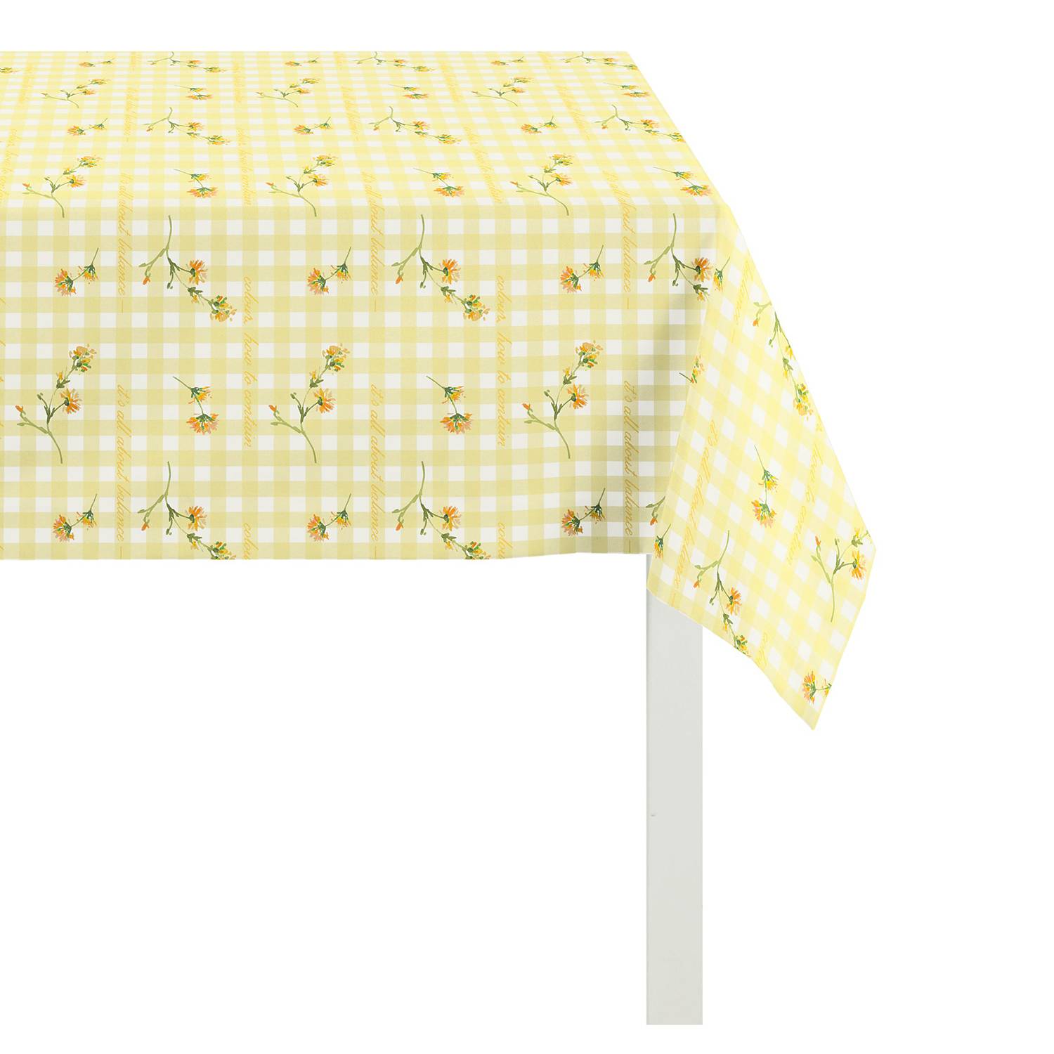 home24 Apelt Tischdecke Happy Easter III Gelb Baumwolldruck Landhaus 130x130 cm (BxT)