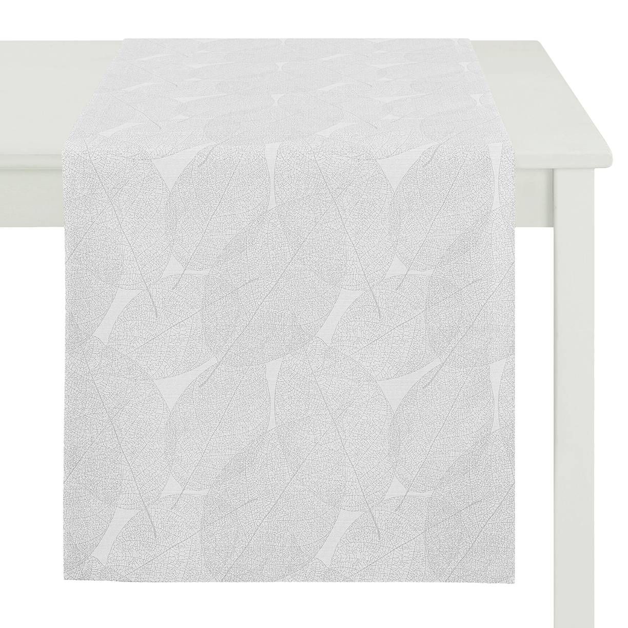 home24 Apelt Tischl„ufer Bedeni Weiß Webstoff Modern 48x140 cm (BxT)