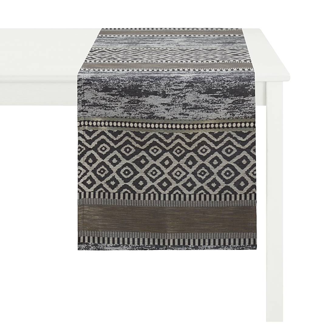 home24 Apelt Tischläufer Kitami Braun 75% Polyester/20% Baumwolle/5% Polyacryl 45x140 cm (BxH)