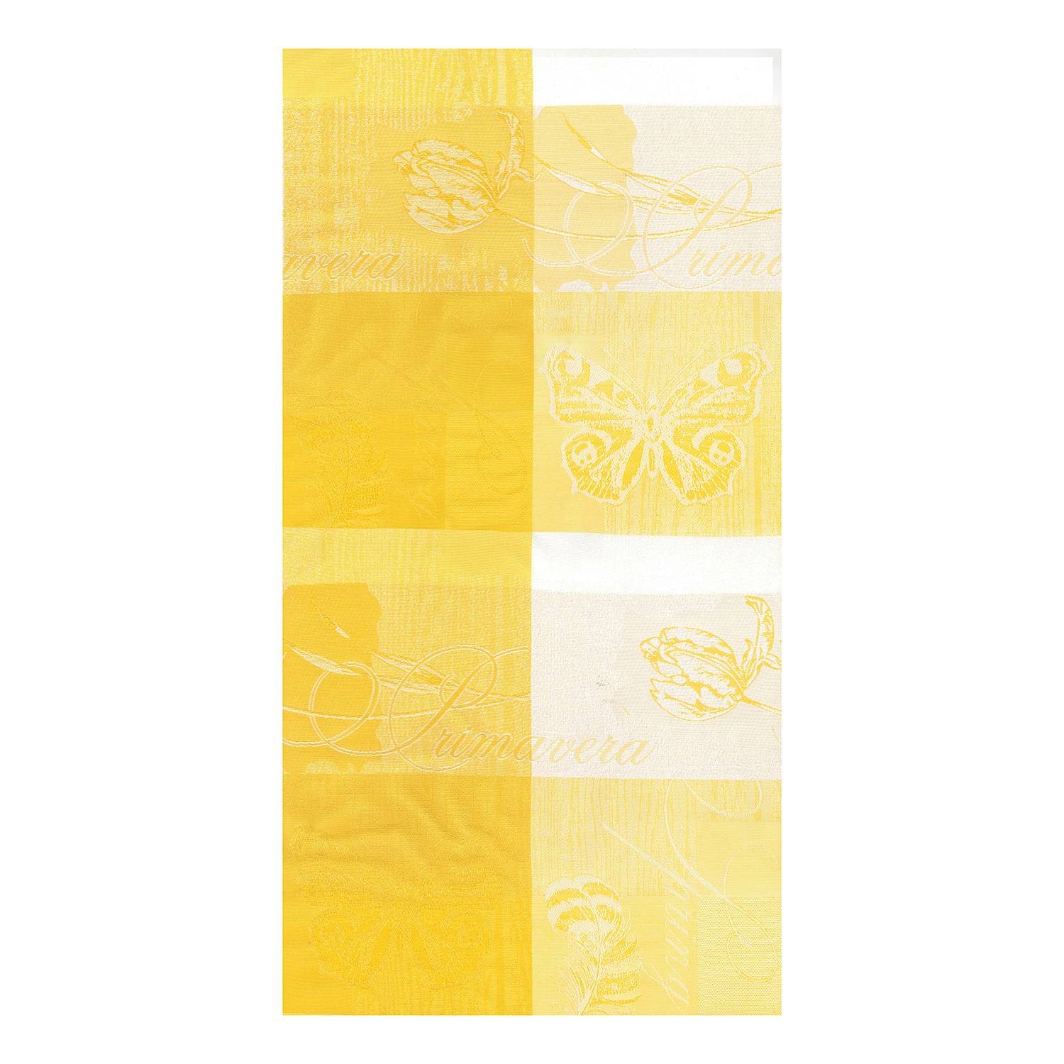 home24 Apelt Tischläufer Summer Garden I Gelb Jacquardstoff Landhaus 48x175 cm (BxT)