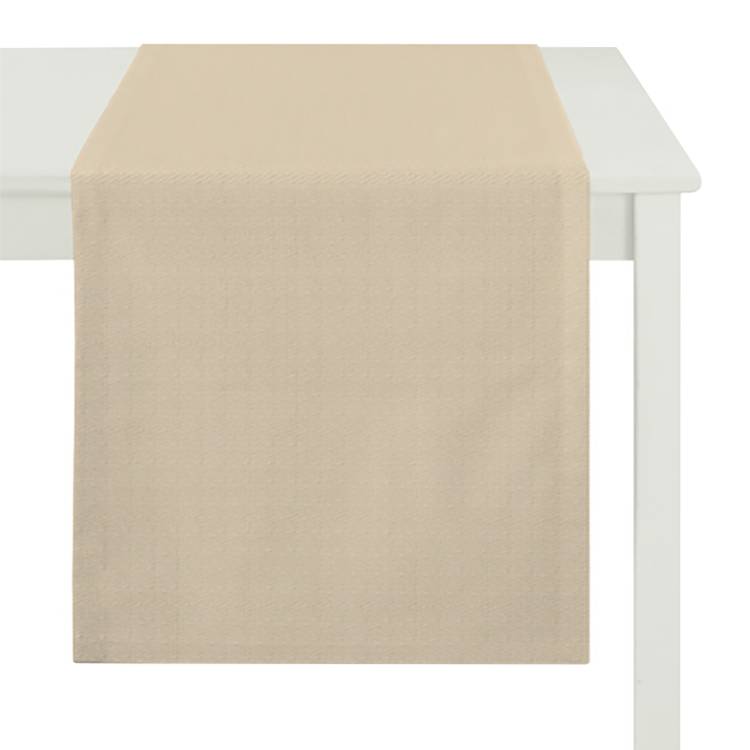 home24 Apelt Tischläufer Torino Beige Kunstfaser Modern 48x135 cm (BxT)
