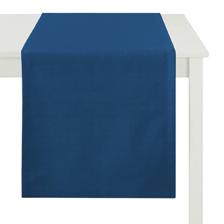 home24 Apelt Tischläufer Torino Dunkelblau Kunstfaser Modern 48x135 cm (BxT)
