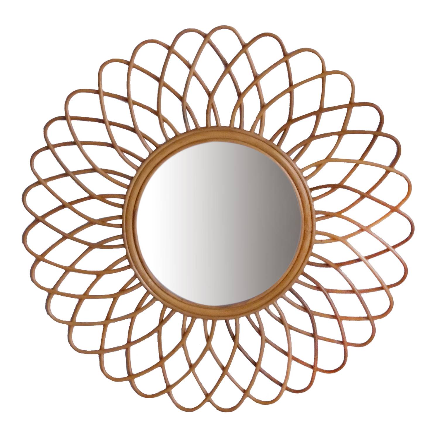 Wandspiegel cesena rattan beige 4107108