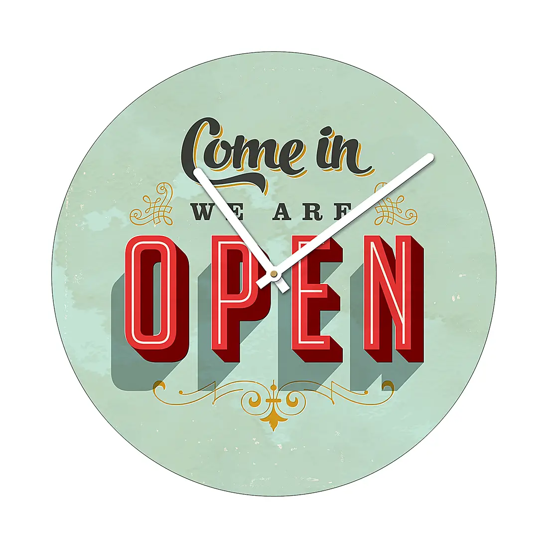 open in Wanduhr Come are we