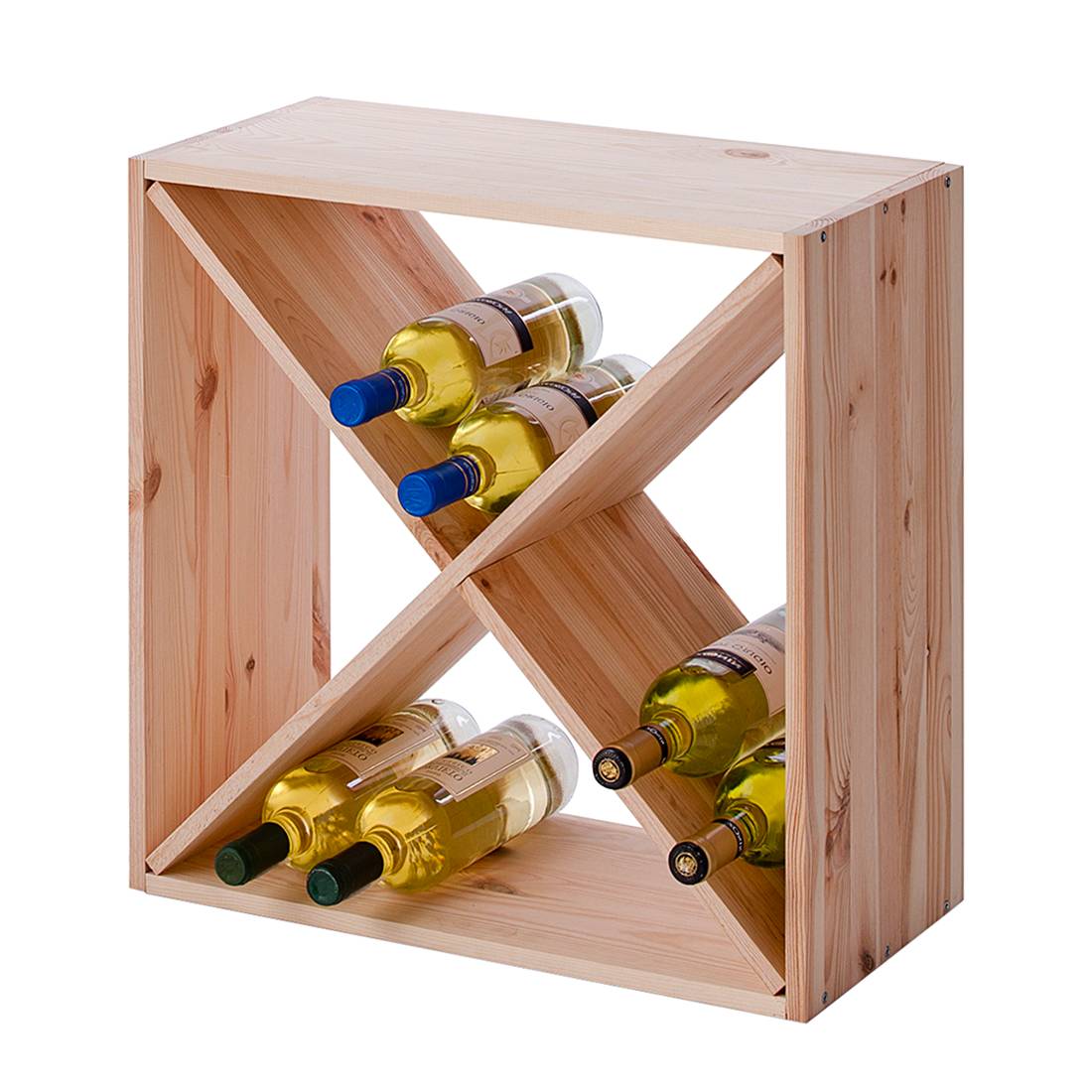 Étagère à vin Range bouteille Casier à vin porte Armoires et meubles Abreu  -Blanc