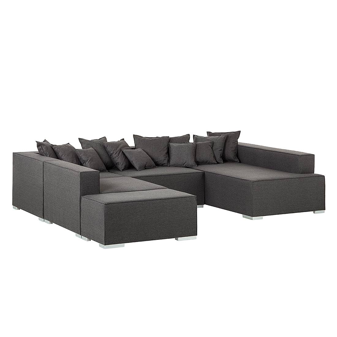 wohnlandschaft braun strukturstoff, jetzt bei home24: ecksofa von roomscape | home24, Design ideen