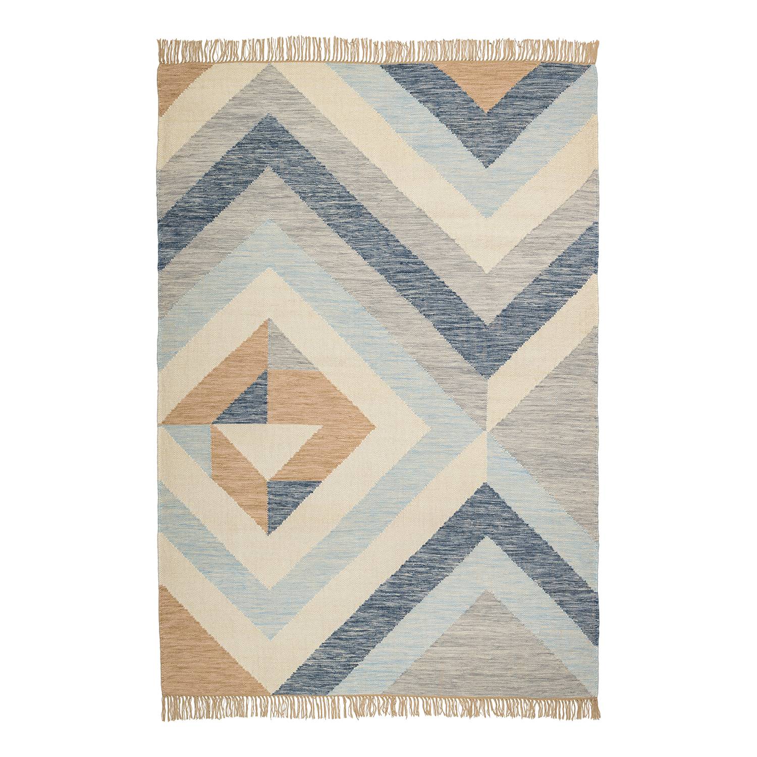Wollteppich allinge mischgewebe blau 140 x 200 cm 4949956