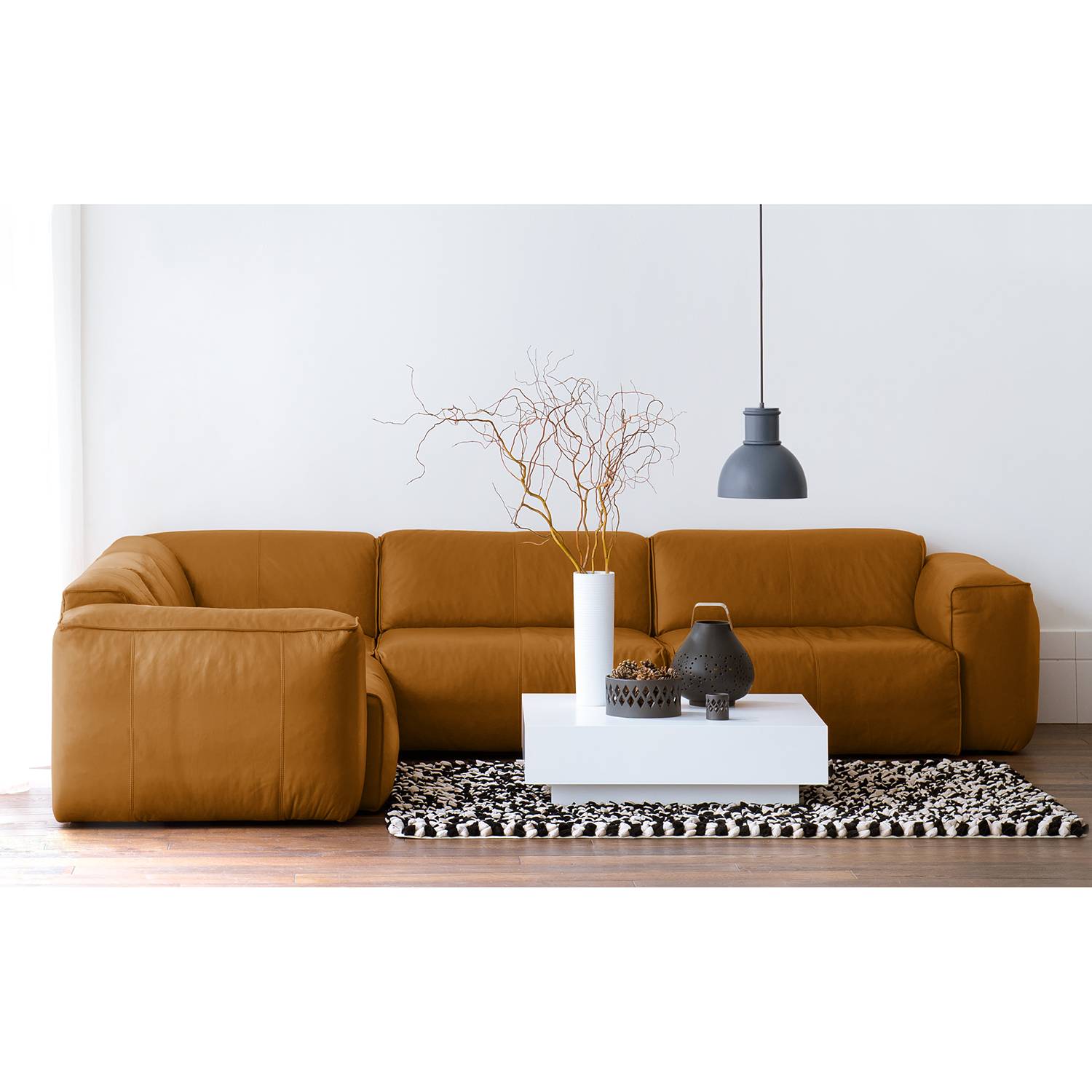 Ecksofa Hudson Ii Echtleder Kaufen Home24