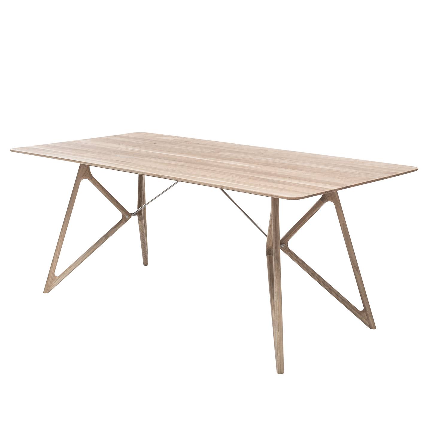 Esstisch Tristan Eiche Massiv Mit Baumkante U Gestell 160x90